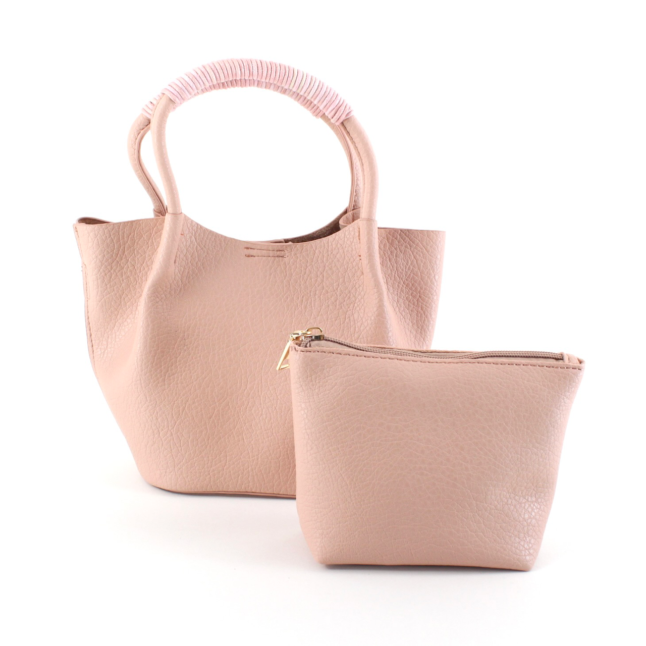 P22174 Small Tote Crossbody Bag w/Cosmetic Pouch: 11 L Yellow