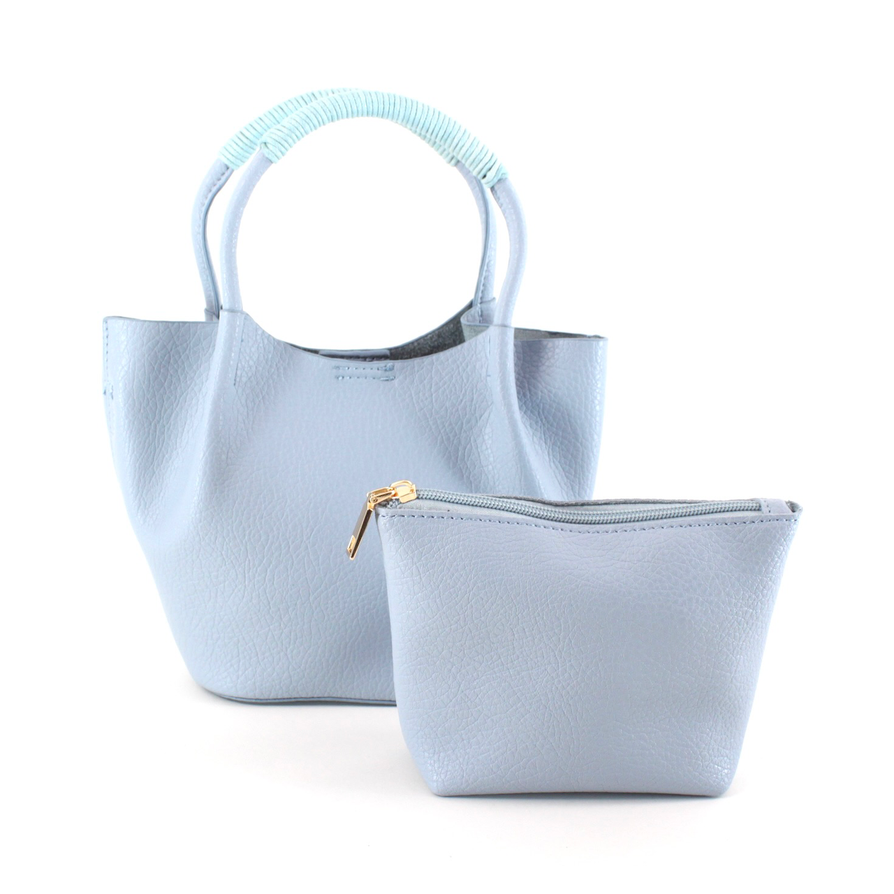 P22174 Small Tote Crossbody Bag w/Cosmetic Pouch: 11 L Yellow